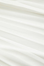 Pileli Uzun Kollu Korse Midi Elbise