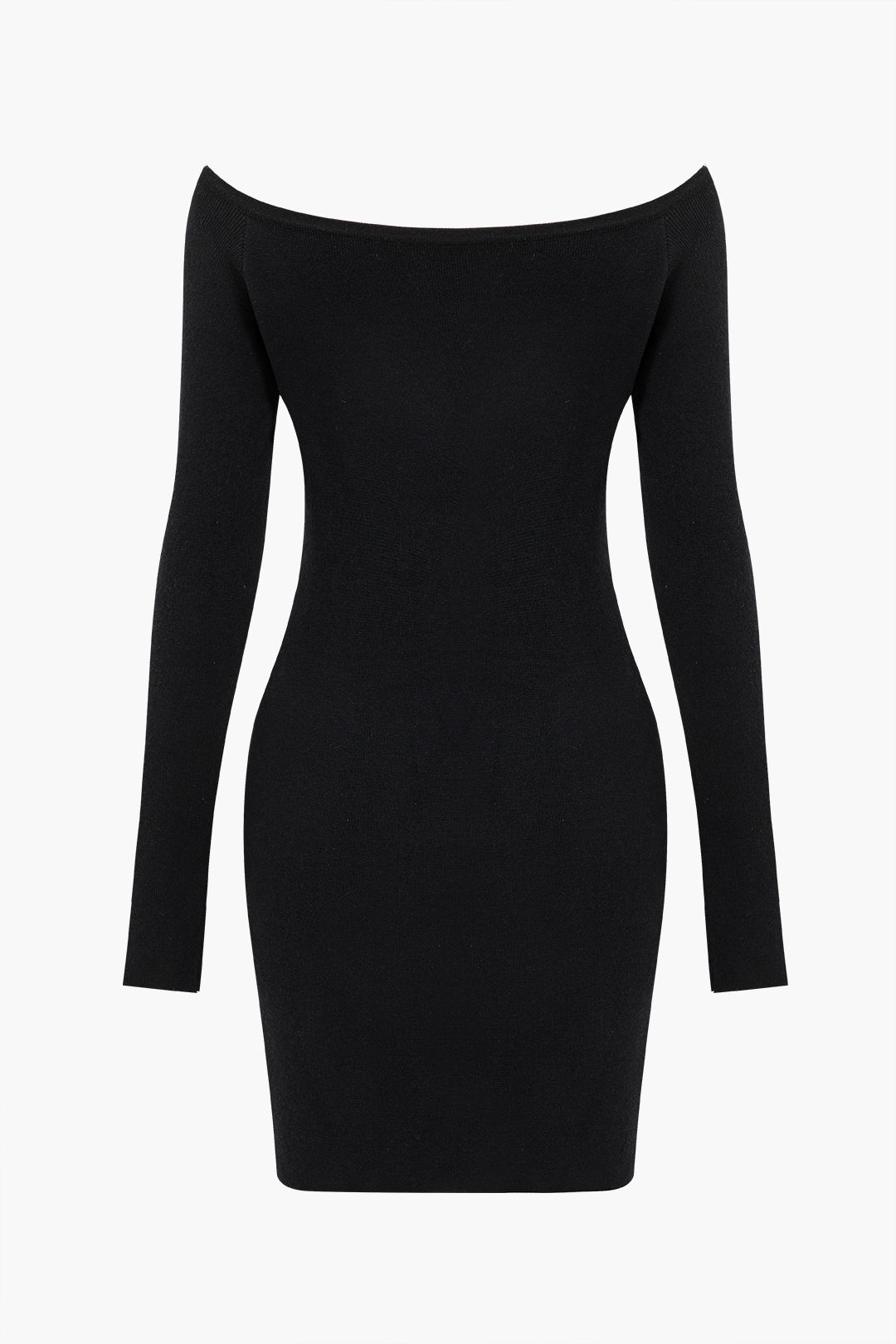 Katı Kapalı Omuz Düğmesi Yuvarlak Yaka Kesilmiş Mini Elbise