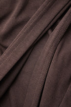 Dantelli Büzgülü Yırtmaçlı maksi Elbise