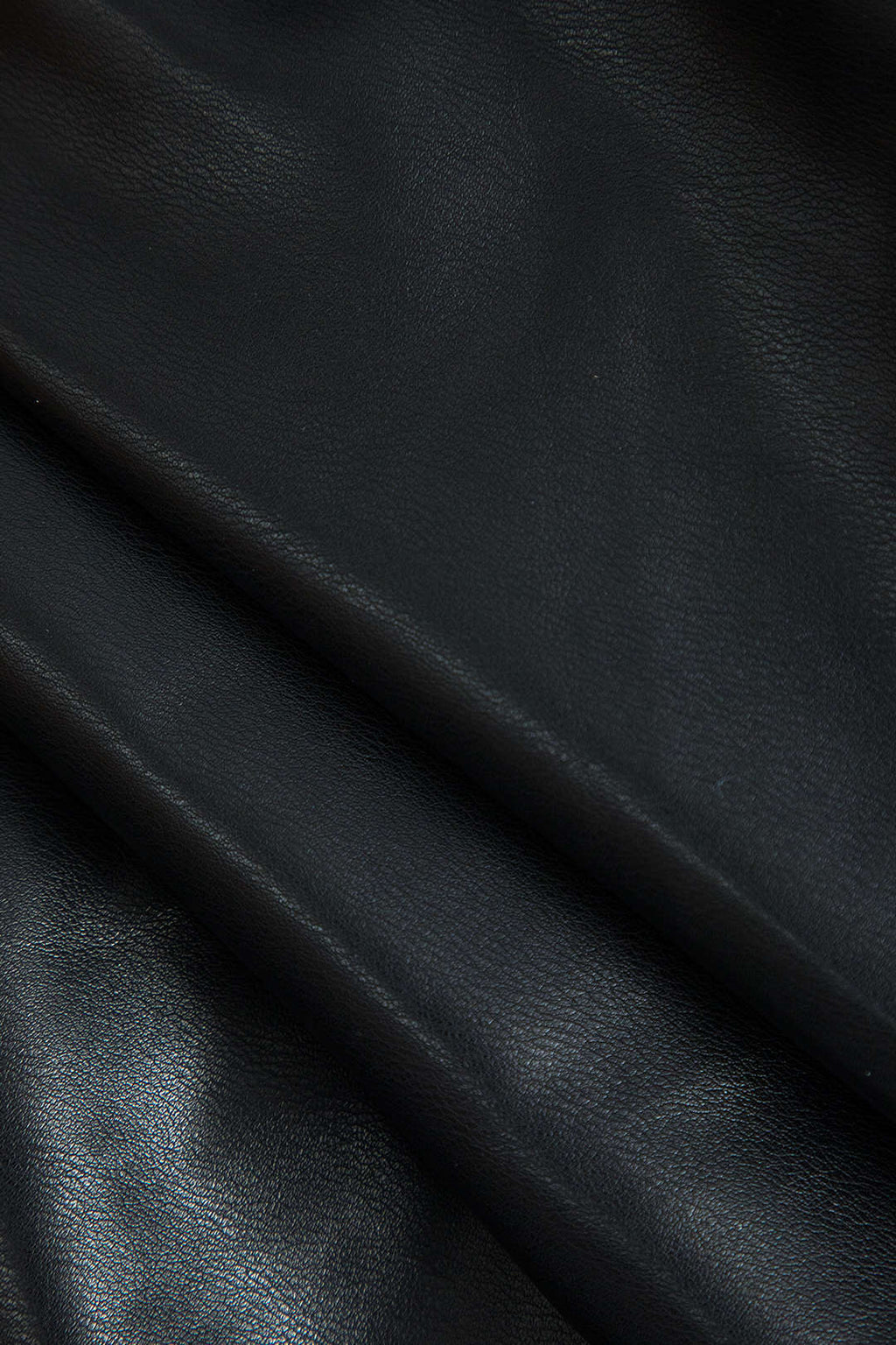 Deri Asimetrik Bükümlü Fermuarlı Mini Elbise