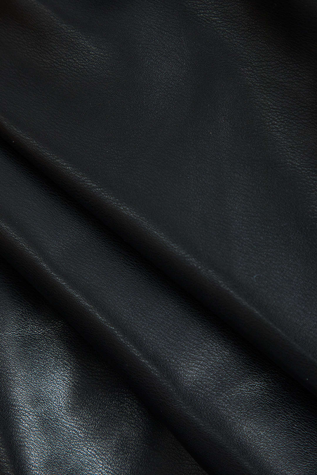 Deri Asimetrik Bükümlü Fermuarlı Mini Elbise