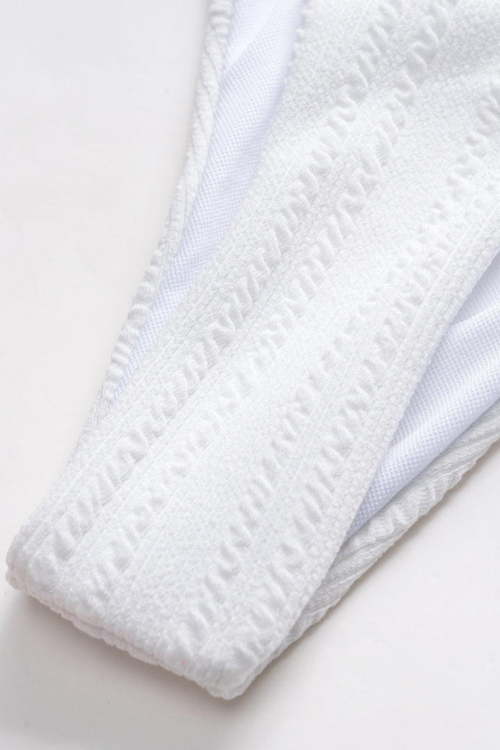 Kontrast Bağcıklı Sırtı Açık Bikini Takımı
