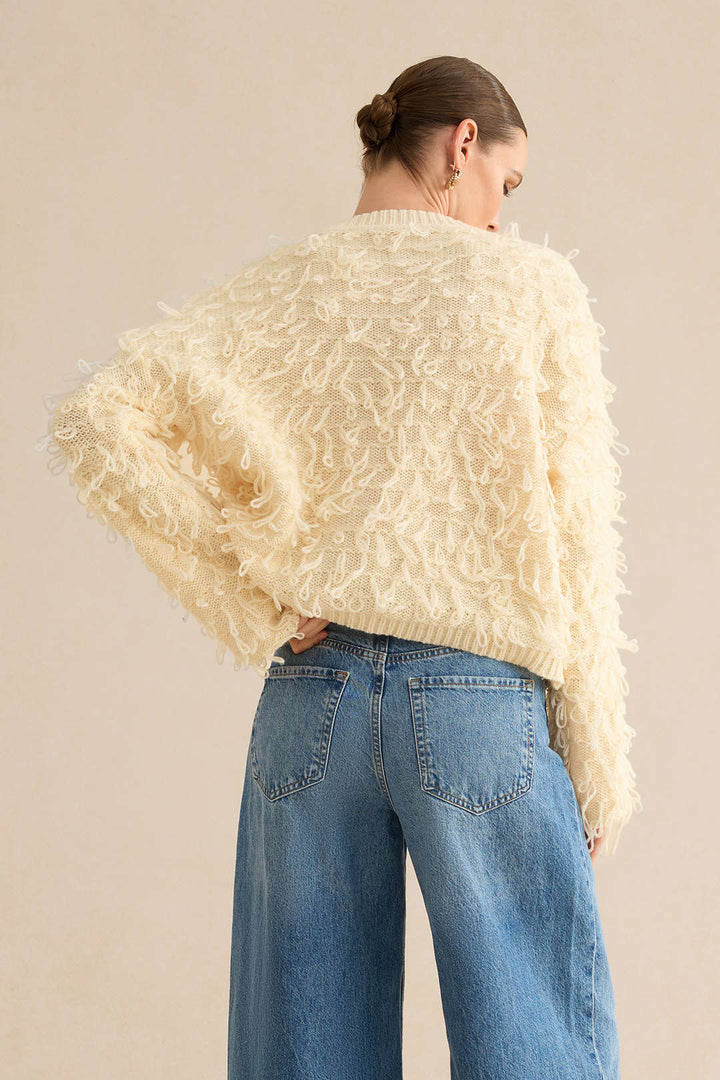 Kazak Püskül Düğmeli Hırka