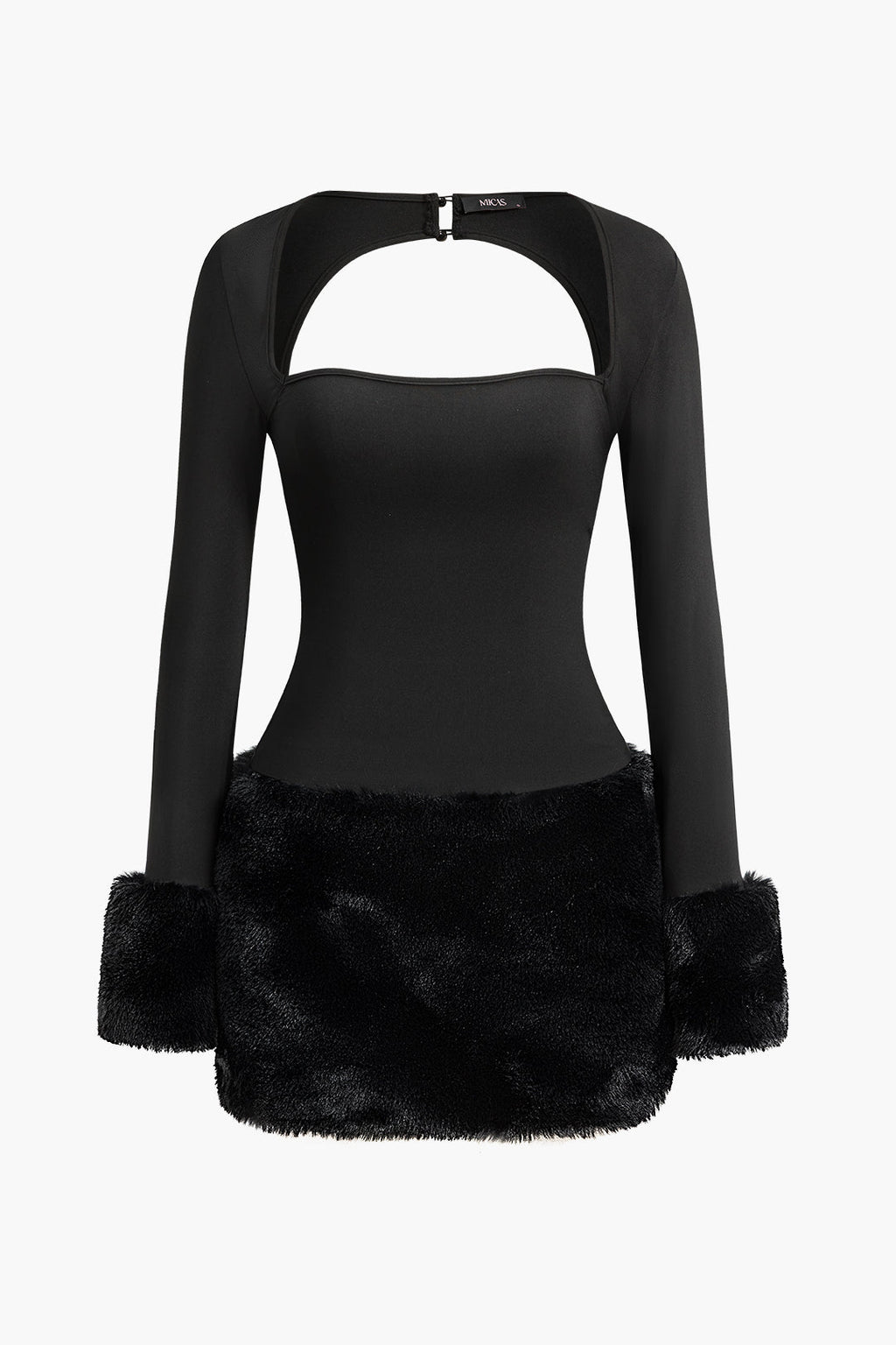 Katı Patchwork Mini Elbise