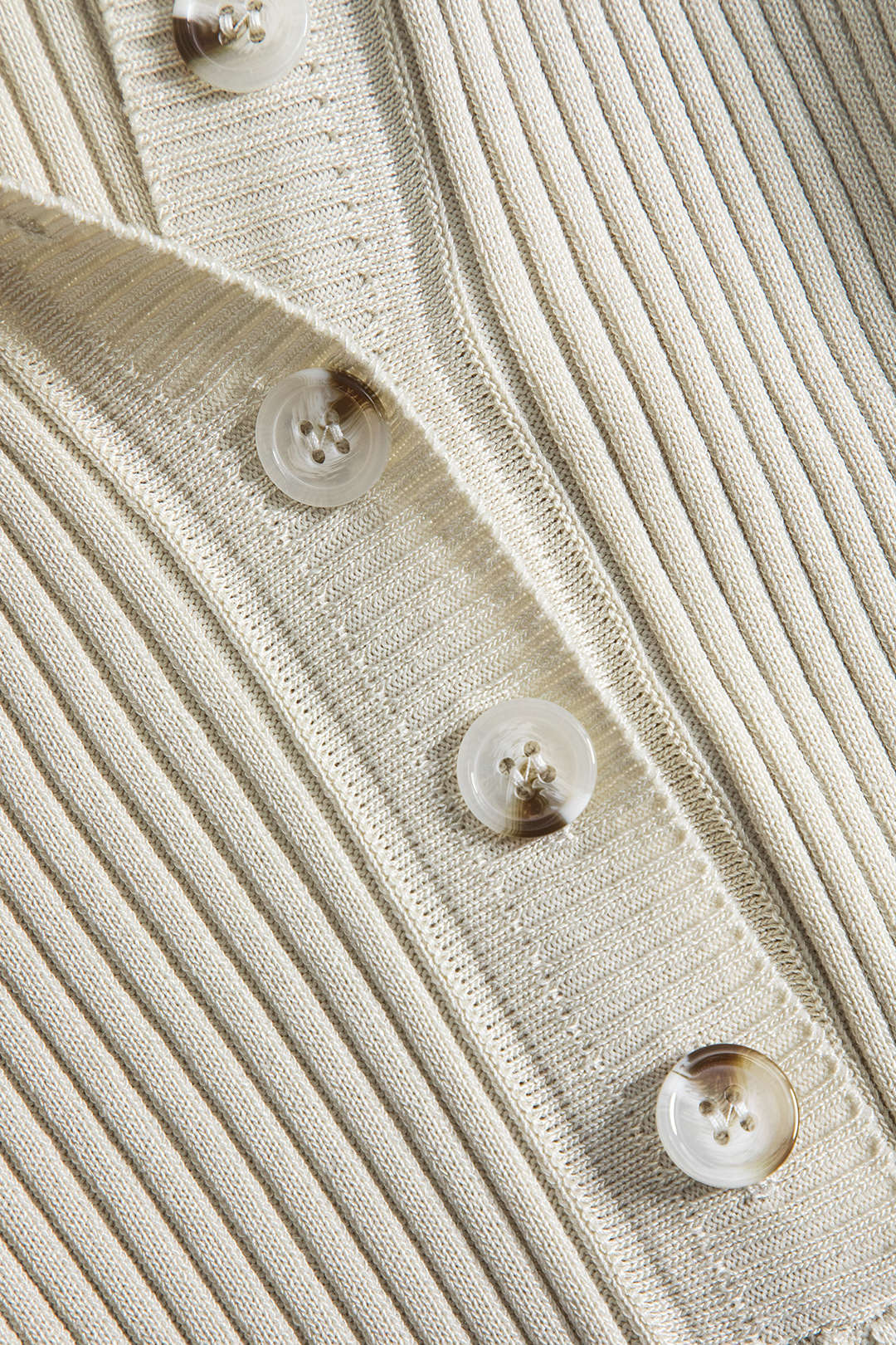 Katı Örgü Düğmeli Uzun Kollu maksi Elbise