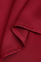 Saten Büzgülü Bağlamalı Gece Elbisesi