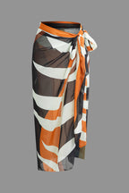 Kontrast Düğümlü Mayo Eteği Pareo