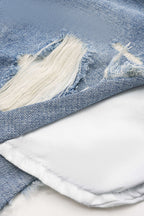 Denim Yüksek Bel Şort