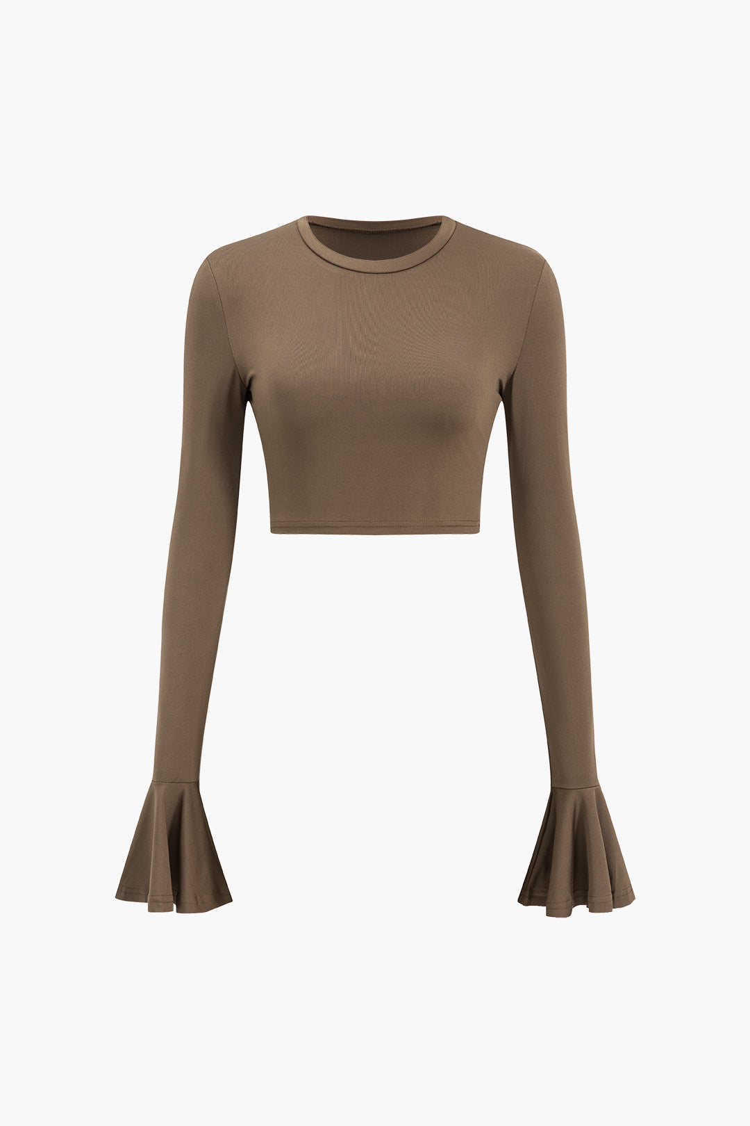 Fırfırlı Uzun Kollu Üst Ve Kloş Pantolon Takım