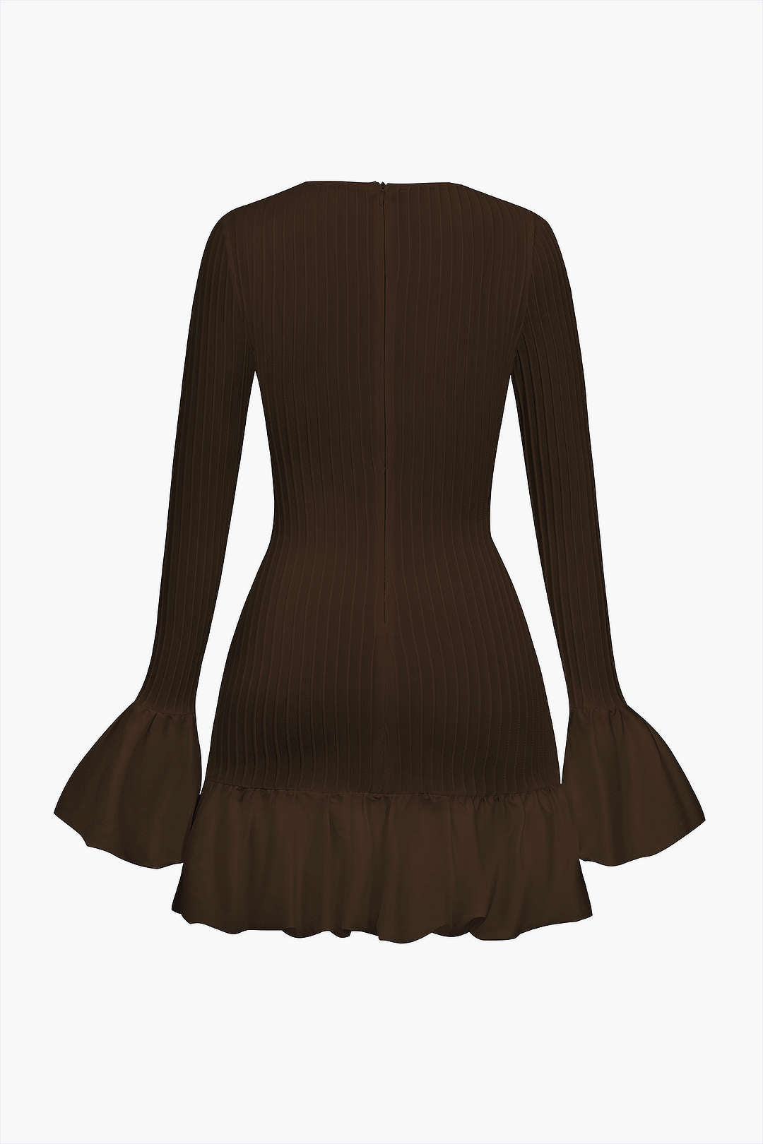 Katı Puf Çan Kol Mini Elbise