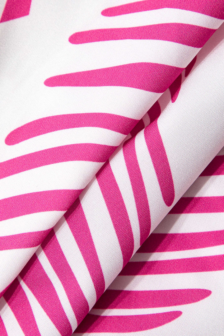 Yaprak Desenli Büzgülü Şort Takımı