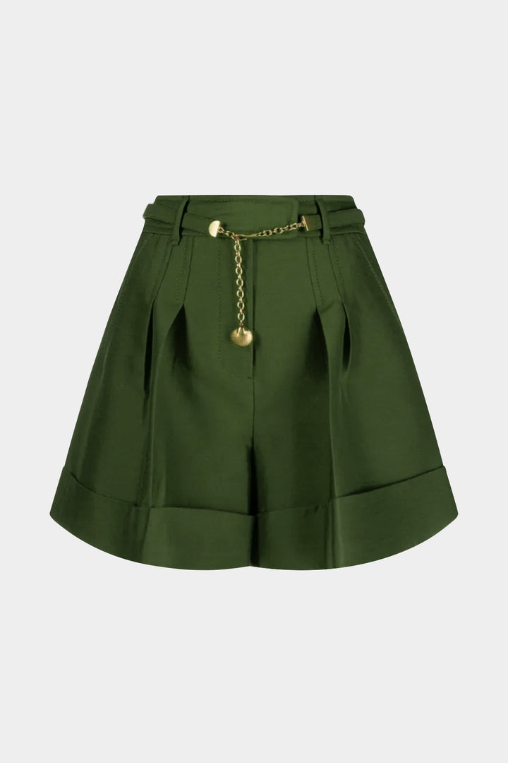 Yüksek Belli Kemerli Şort