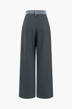 Denim Patchwork Pantolon
