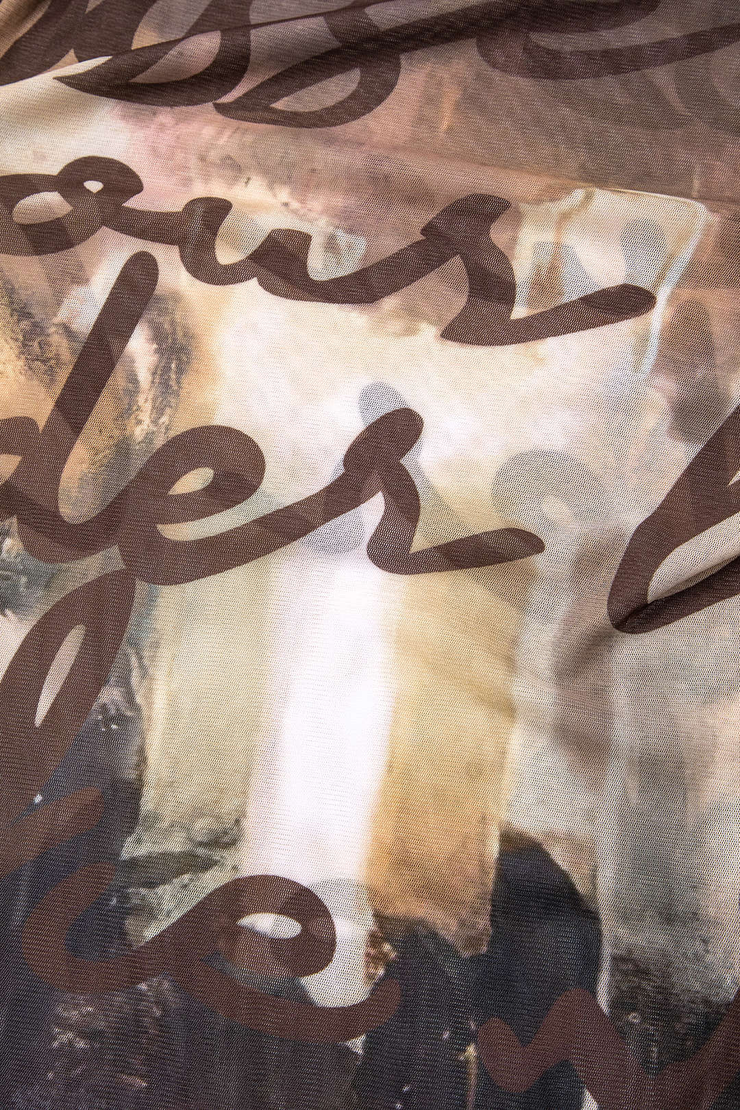 Soyut Baskı File Uzun Kollu Üst