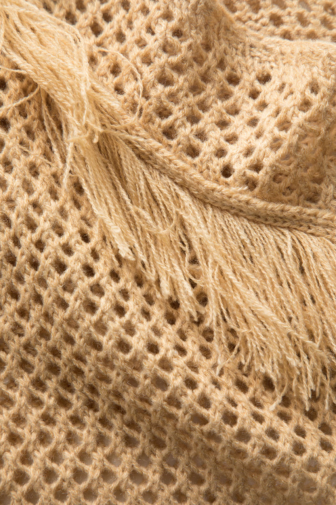 Tek Omuz Püsküllü Ajur Triko mini Elbise