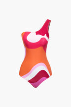 Kontrast Tek Omuzlu Body ve Mayo Eteği Pareo Takım