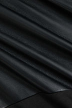 Büyük Beden Deri Patchwork Pantolon
