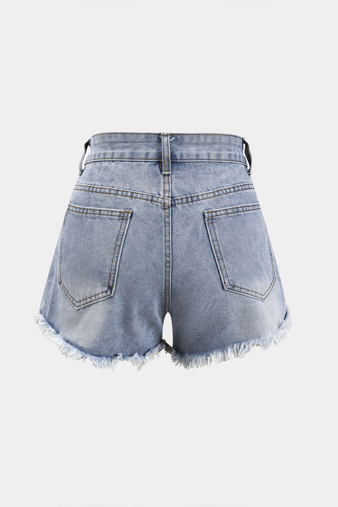 Denim Yüksek Bel Şort