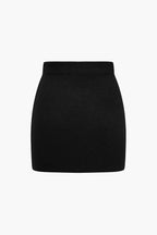 Basic Katı Triko Mini Etek