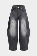 denim Barrel Jean pantolon