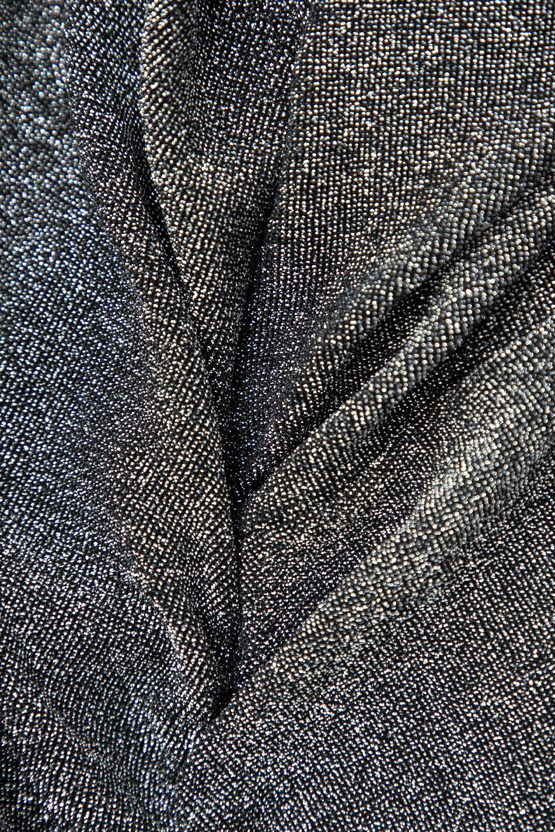 Simli Asimetrik Kesim Uzun Kollu maksi Elbise