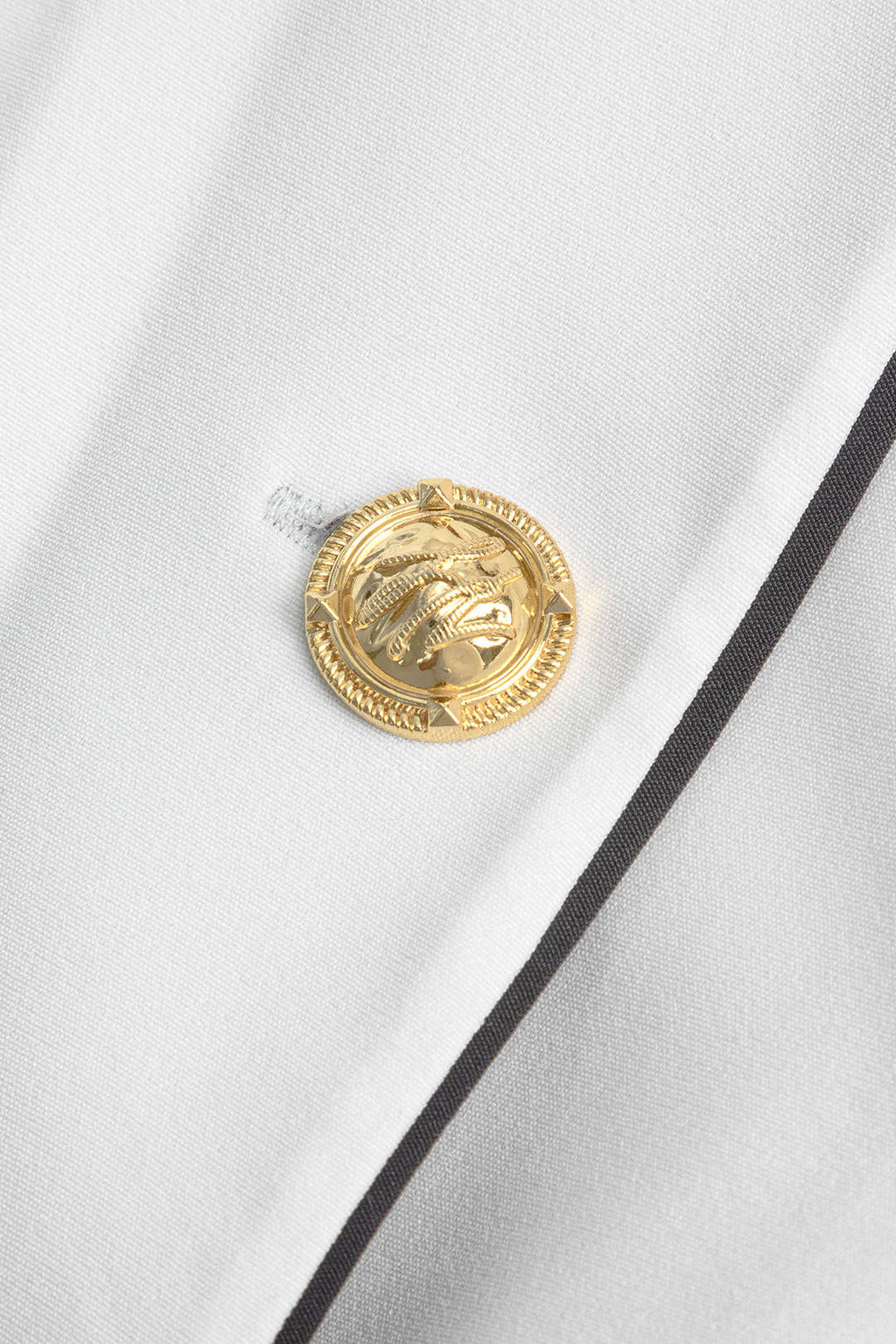 Kontrast Düğmeli Mini Elbise