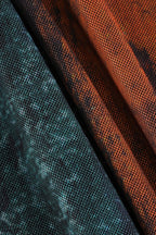 Soyut Desenli File Straplez Midi Elbise