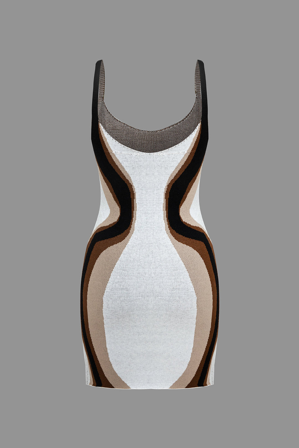 Kontrast Slip Triko Mini Elbise