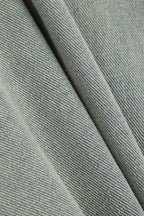 Denim Kesik Detaylı Düğmeli Cep Geniş Paça Jean