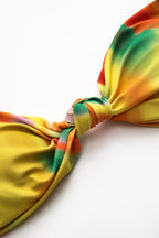 Tie Dye Desenli Büzgülü Dönme Kırma Bağlamalı Bikini Takımı