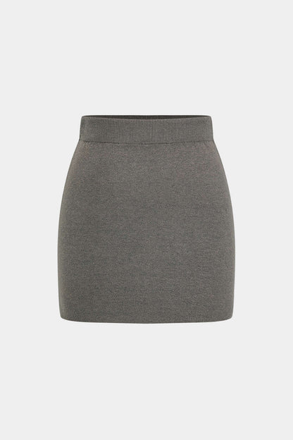 Basic Katı Triko Mini Etek