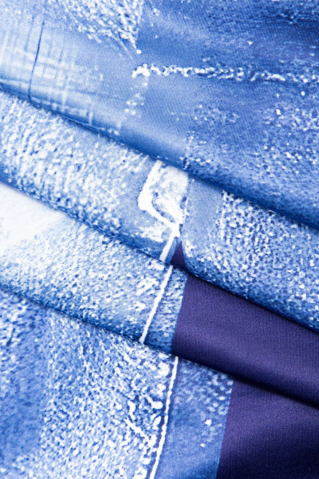 Denim Desenli Balıkçı Yaka Uzun Kollu maksi Elbise