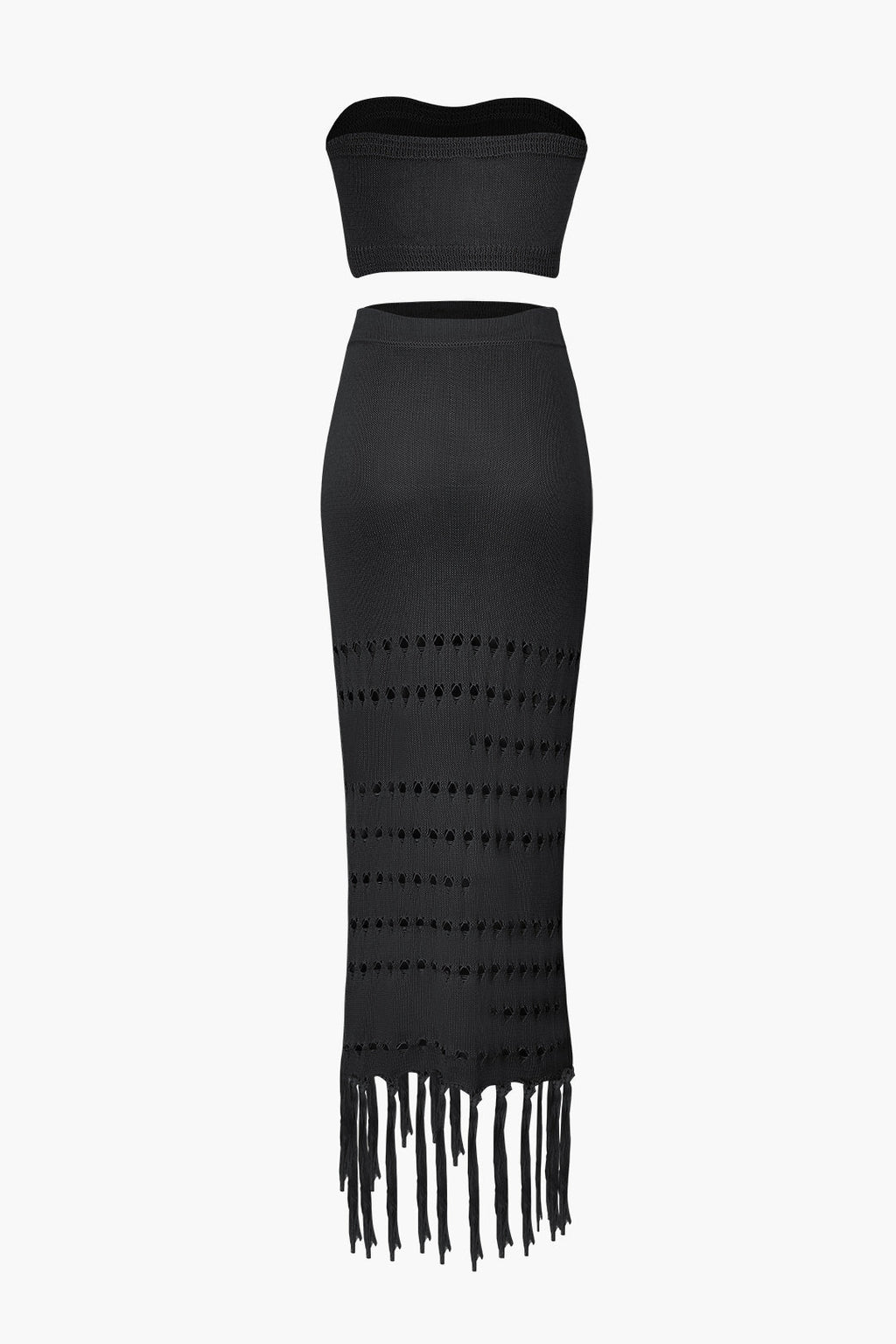 Örgü Üst Ve Püskül Mayo Eteği Pareo Takım