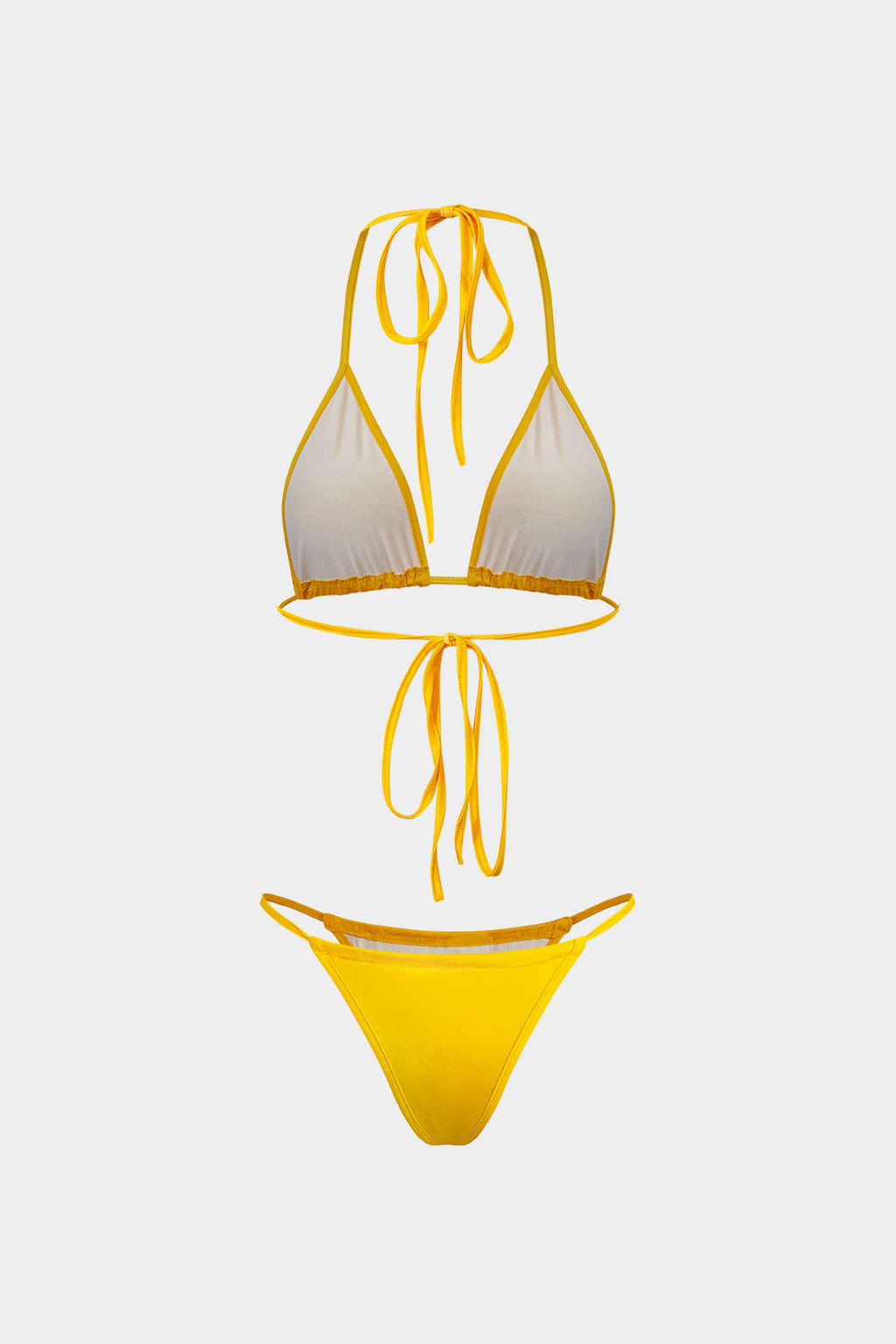 Halter Yaka Bikini ve Mayo Eteği Pareo Takımı