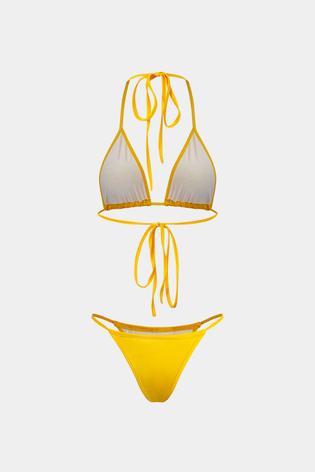 Halter Yaka Bikini ve Mayo Eteği Pareo Takımı