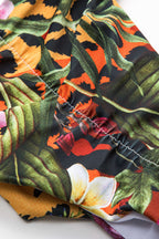 Tropikal Desenli Strass Detaylı Askılı Bikini Takımı