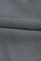 Kolları Nervürlü Düğmeli maksi Elbise