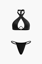 Çapraz Bağlamalı Halter Kesim Bikini Takımı