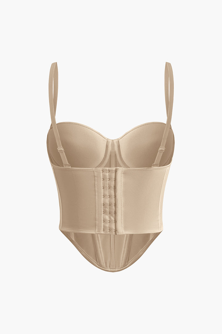 Düz Renk Bustiyer Korseli Üst