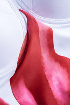 Desenli Büstiyer Karın Toparlayıcı Tek Parça Mayo ve Mayo Eteği Pareo Takımı