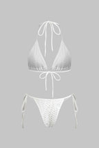 Halter Yaka Bikini ve Mayo Eteği Pareo Takımı