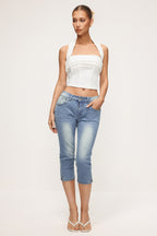 Denim Yarım Şort