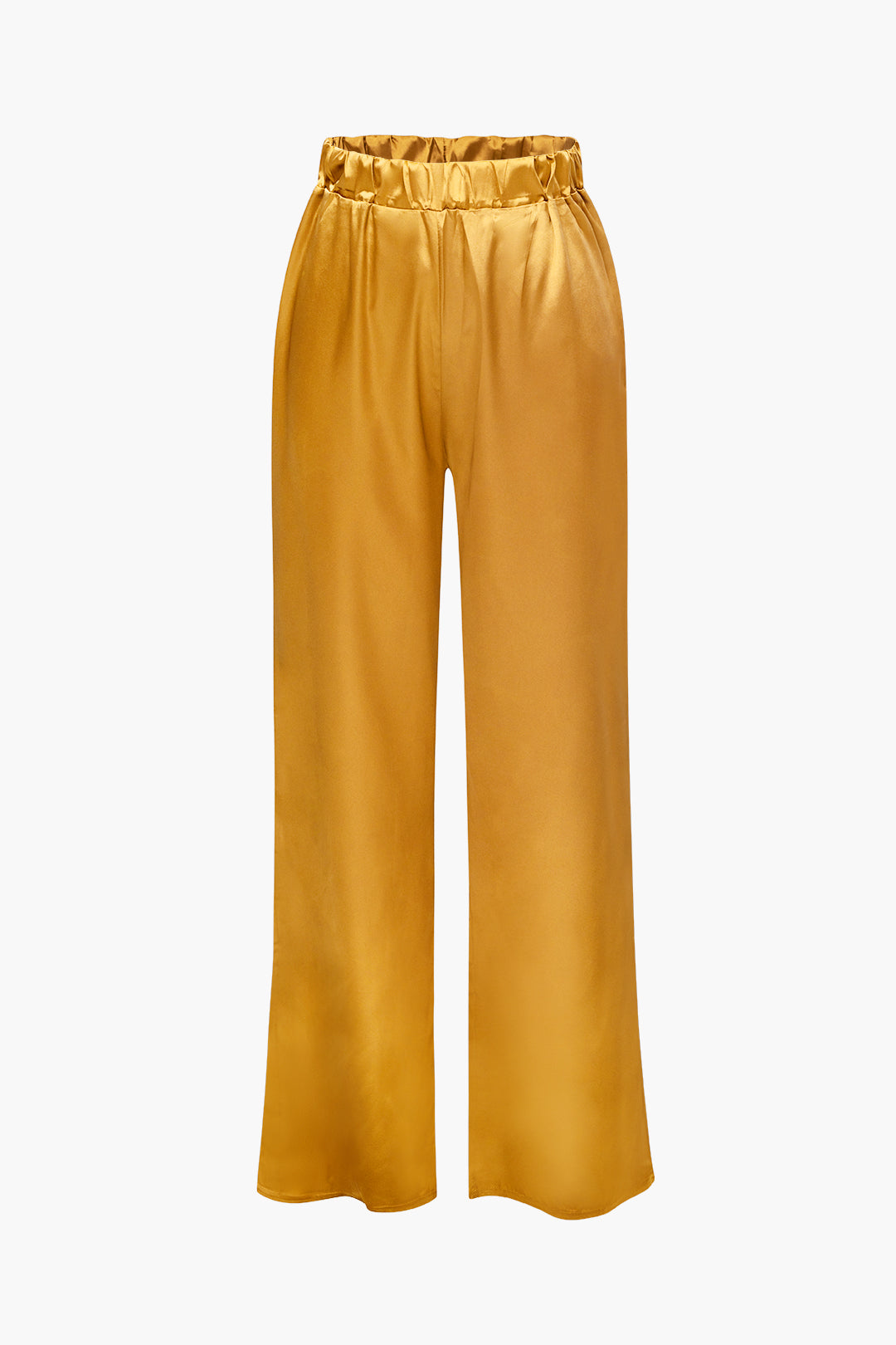 Saphire Saten Düğmeli Gömlek ve Pantolon Takım