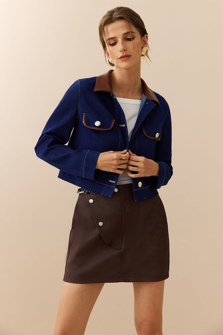 Denim Patchwork Ceket