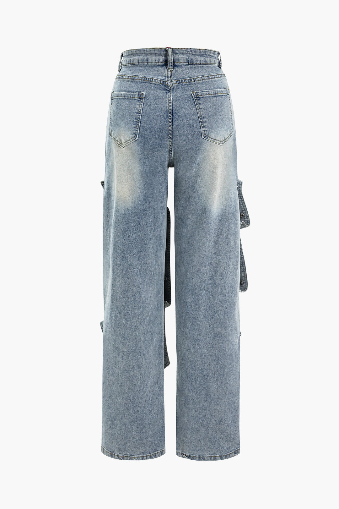 Patchwork Düğme Detaylı Jean