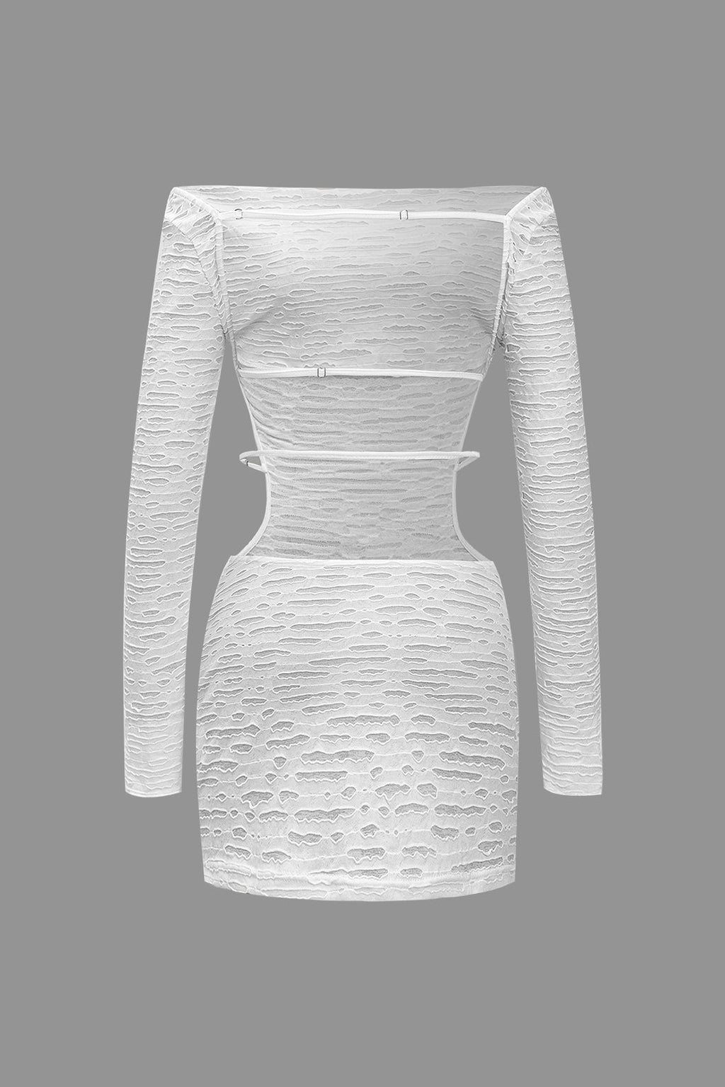 Katı Kesilmiş Sırtı Açık Bağlamalı Mini Elbise