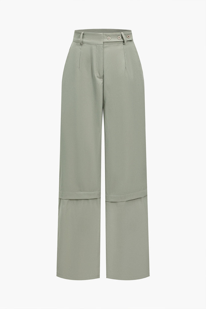 Maleta crop ceket ve Fermuar Detaylı Pantolon Takım