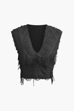 Rave Crop Top ve Yırtmaçlı Etek Takım