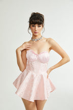 Gemma desenli mini elbise