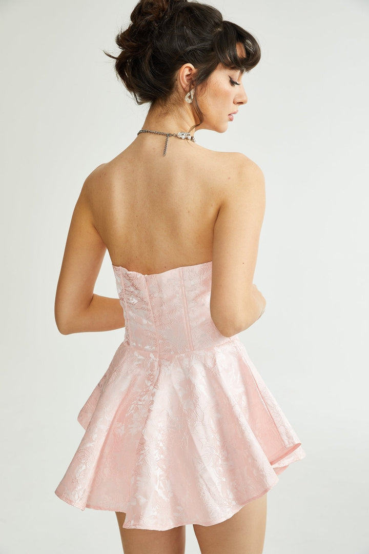 Gemma desenli mini elbise